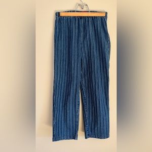 Vintage Pinstriped Denim